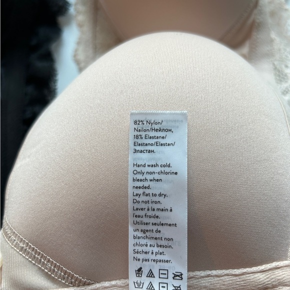 SPANX 2 Pack Elegant Cream and Black Lace Bandeau Size S/P - Picture 9 of 11